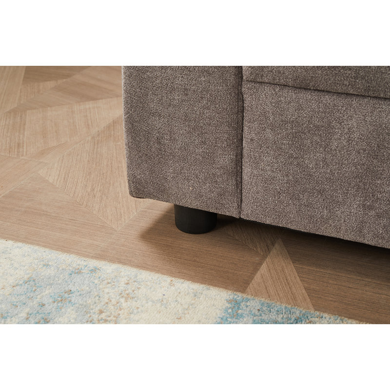 Tiko Upholstered 53'' Loveseat, Light Gray Linen Blend