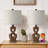 Aliya 24" Modern Wood Grain Color Resin Table Lamp with 3-Way Dimmable Light and USB Port-746406516
