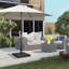 Base de parasol de patio lestée avec boîtier en résine et bouton réglable, 42 lb, noir profond, carré de 20 po