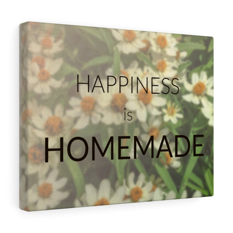 Happiness Is Homemade - Wrapped Canvas Print, 30cm H x 46cm W