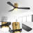 52 Inch Low Profile Ceiling Fan With Remote Control 3 Solid Wood Blades,52 Inches Suitable For Indoor And Outdoor-806664431-806664425