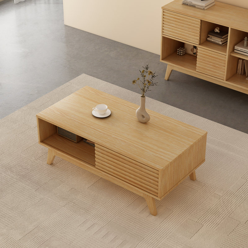 Buffet en bois avec tablettes de rangement