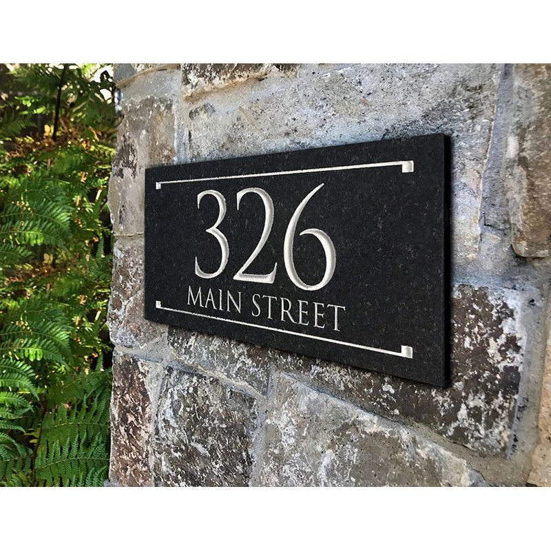 Plaque d'adresse sur 2 lignes, Blanc / Blanc, Oui