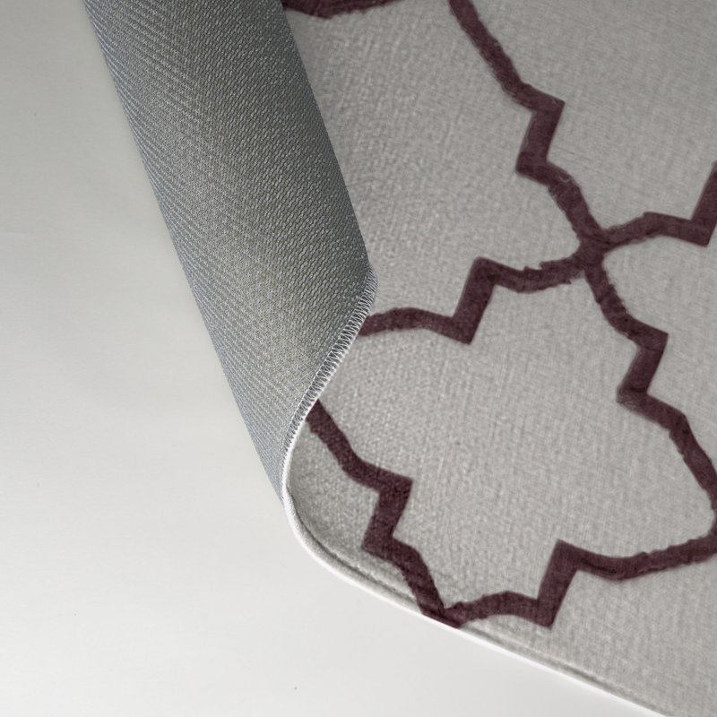 Tapis gris intérieur et extérieur Trellis, Rectangle 5 pi x 7 pi