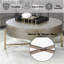 Table basse brun clair et champagne