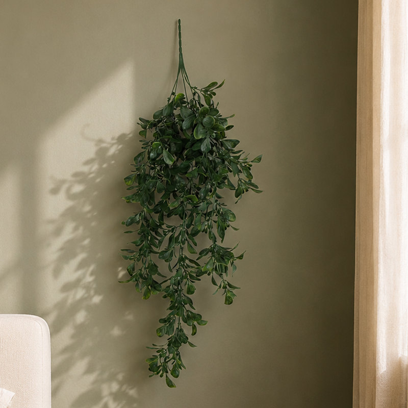 Artificial Hanging Plants Fire / UV Resistant 68cm Faux Fern Plant