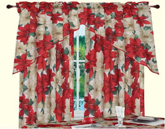Provencher Floral Swag Kitchen Curtain
