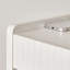 Paquet de tables de chevet avec rangement, petites tables de maison blanches en MDF cannelées