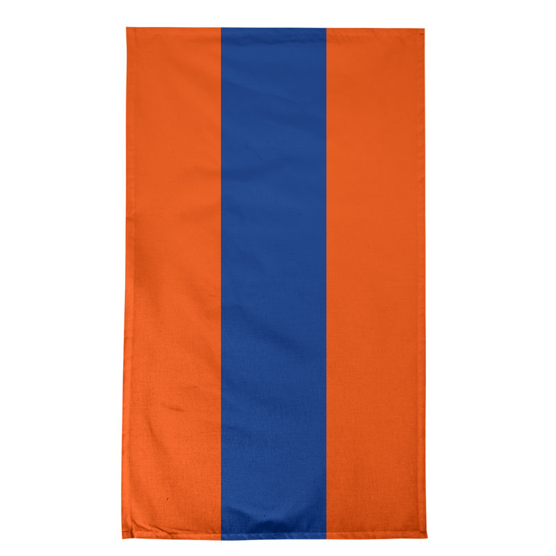 Anaheim Stripe Tea Towel Kitchen Towel, Poly Twill, Orange/Royal Blue/Orange