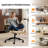 Oil-Waxed Leather Swivel Chair With Flip-Up Armrests-974970031