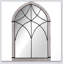 Miroir mural de grande taille 36,5 x 23,5 pouces avec fenêtre arquée pour une décoration rustique