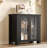 Buffet Cabinet with Storage, Sideboard Credenza with Tempered Glass Doors-1347645758