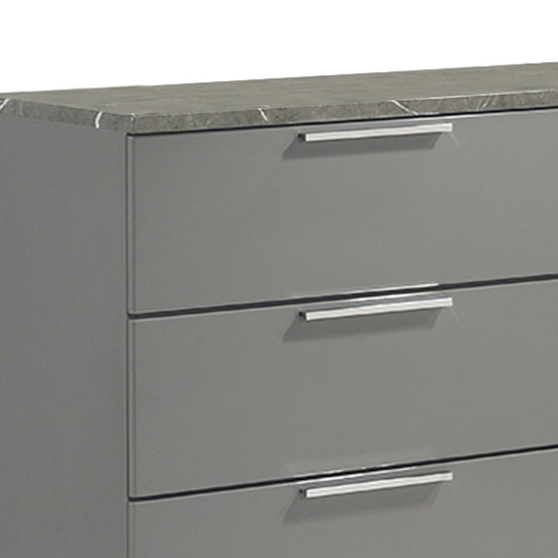 Oniskey 6-Drawer Dresser Gray