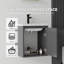 Ensemble de meuble-lavabo mural 20 po avec lavabo et portes à fermeture en douceur pour petites salles de bain-133397047-133397052