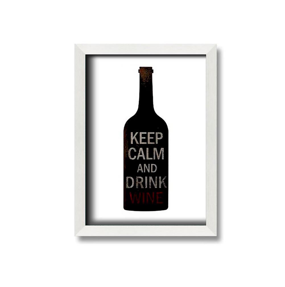 Inge Kitchen Zitat Keep Calm Drink Wine Gerahmter Druck Wandkunst