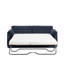 Canapé futon moderne de 79,13 pouces, lit en velours côtelé bleu, structure en métal, 2, support de 450 lb, canapé en éponge haute pour le salon, éponge, facile à assembler
