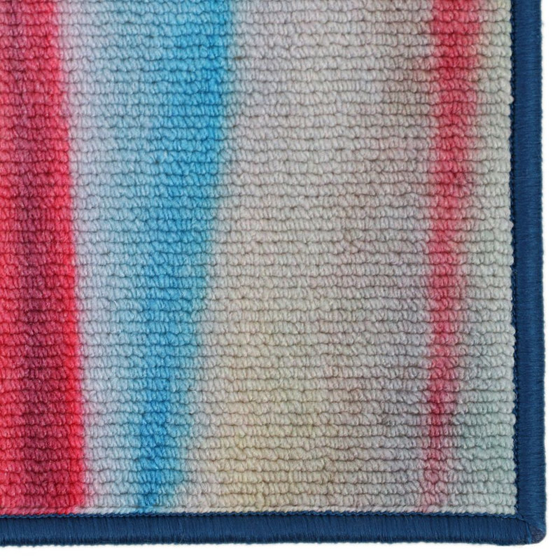 Tapis bleu/rose zone Mireya, Rectangle 3 pi x 5 pi