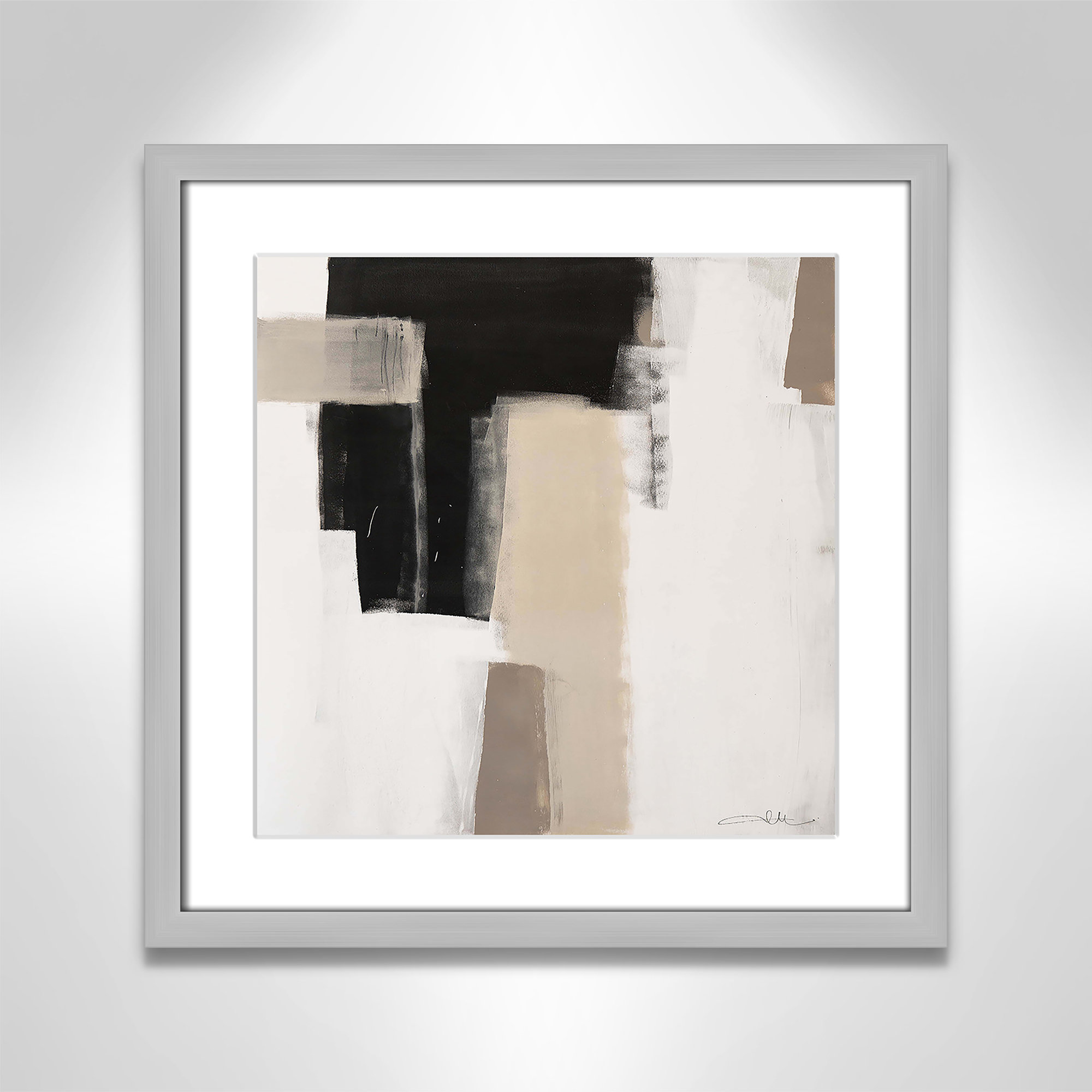 Earth Scapes I-A Print by Casa Fine Arts, Silver Box Framed, 17" H x 17" W x 1.25" D