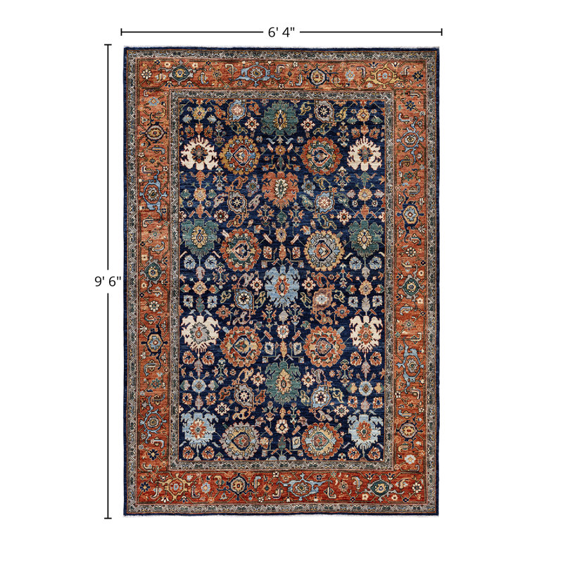 Serapi One-of-a-Kind Rectangle 6'4" X 9'6" Hand Knotted Area Rug