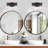 Modern Matte Black Bathroom Vanity Light Fixture With Clear Glass Shades, Rustproof Wall Mounted Lighting For Bathroom Mirror, Hallway, Kitchen, And More