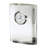 Fresco Modern & Contemporary Analog Crystal Quartz Movement / Crystal Tabletop Clock in Polished Silver