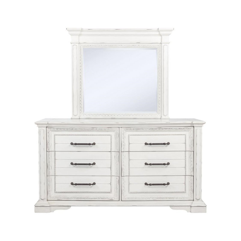 Commode 6 tiroirs avec miroir Camacho