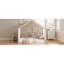 Lits à baldaquin simples modernes, cadre en bois aggloméré rose, plateforme de chambre compacte