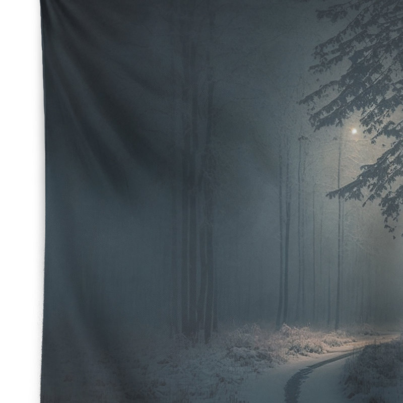 - Tapisserie murale paysage forêt, H 32 po x l 39 po