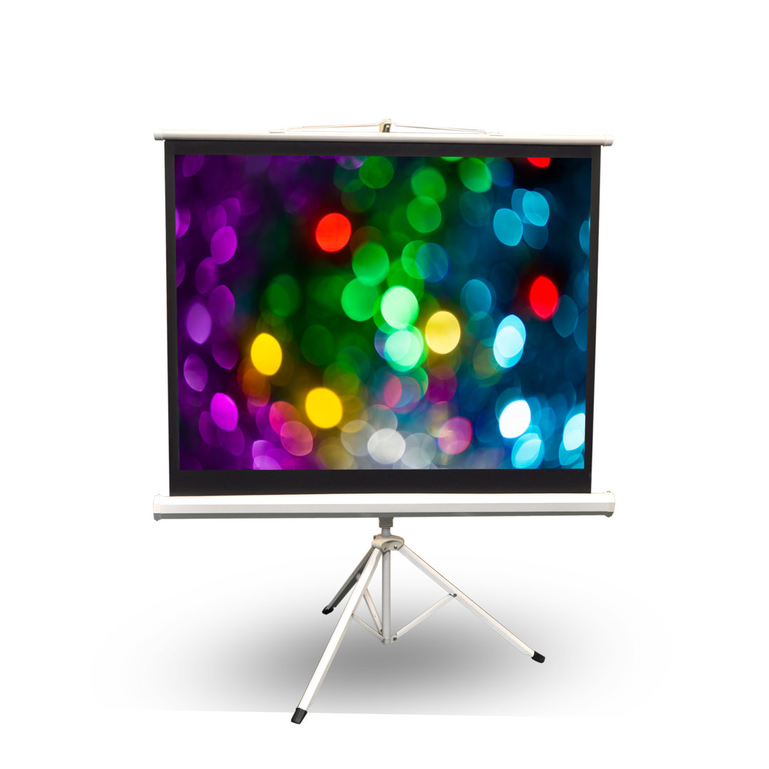 White 23.5" x 31.5" Manual Tripod Projector Screen Pyle