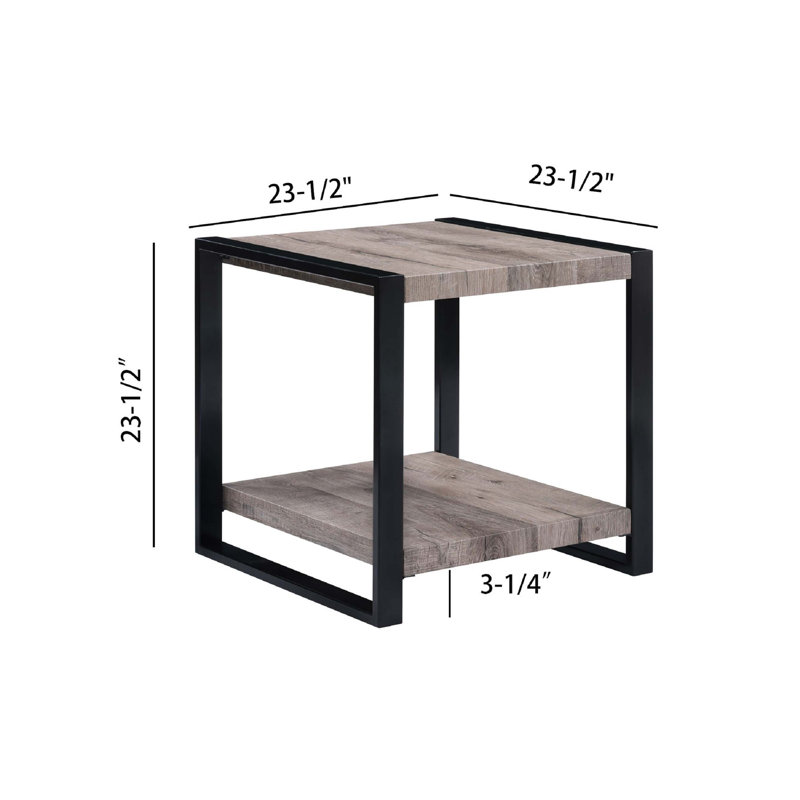 Ensemble de table basse contemporaine 3 pièces, 1 table basse rectangulaire et 2 tables de bout carrées