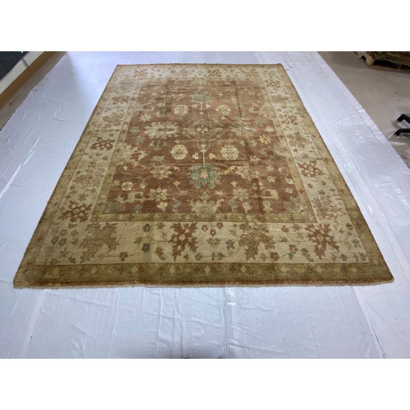 Tapis unique noué à la main 8 pi 3 po x 9 pi 10 po Anatolian