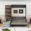 Wood Murphy Bed with Sofa and Storage-1319223903