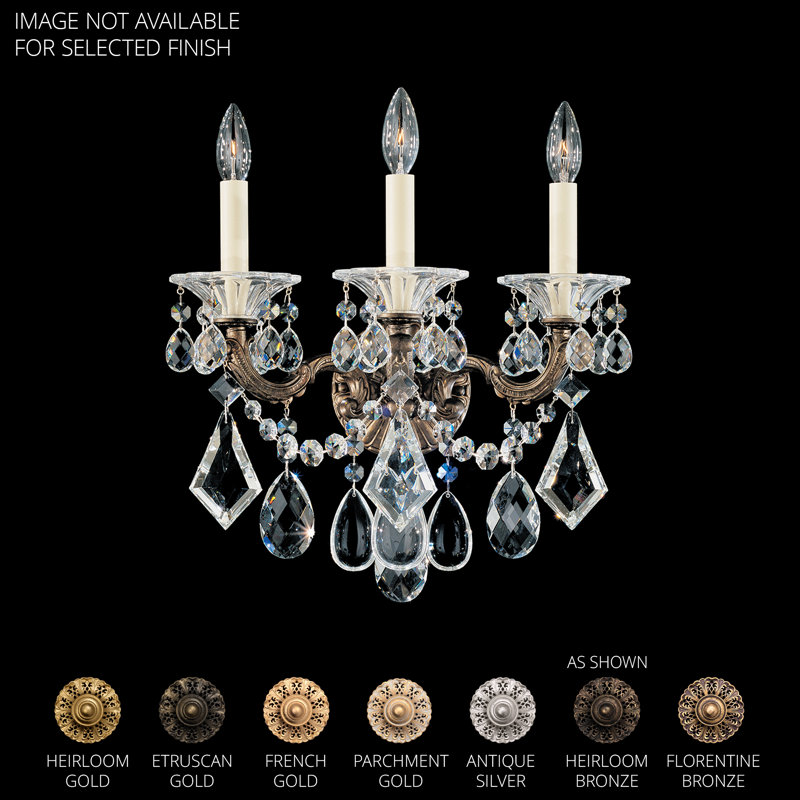 La Scala Candle Wall Light, Heritage Clear, French Gold