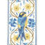 Tapis jaune lavable à motif floral jaune et hirondelle-1751100540