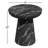 Zofia Composite Pedestal Black Marble Accent Table-1608463183