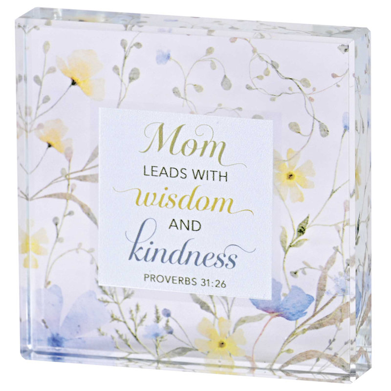 Plaque de table en verre Floral Mom 3X3