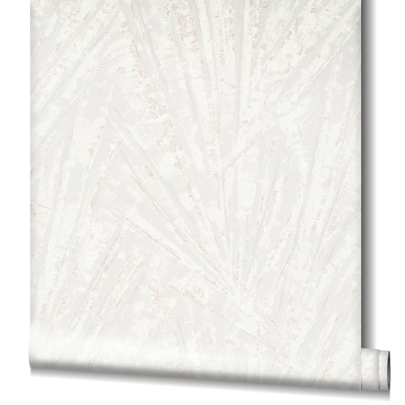 Evelina 10.05m x 70cm Textured Wallpaper Roll, Cream