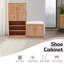 Armoire à chaussures multifonctionnelle avec banc et compartiment de rangement 7 + 3