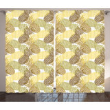 Pineapple Abstract Semi-Sheer Rod Pocket Curtain Panels