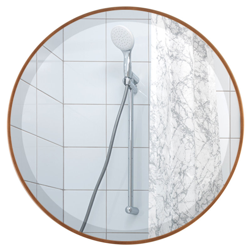 Campfort Engineered Wood Flat Wall Mirror, Sunset Gold, 24.62" H x 24.62" W