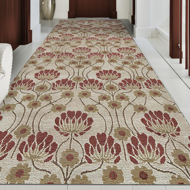 Floral Area Rug, Runner 2'6" x 8'