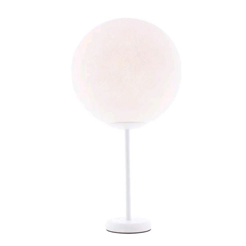 Lampe de table en métal, Blanc, H 9,84 po x l 9,84 po x P 9,84 po