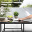 5-Piece Outdoor Dining Set, Textilene Stackable Chairs and Umbrella Hole
