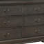 Ensemble de chambre avec grand lit 4 pièces Ve, style transitionnel, finition gris teint