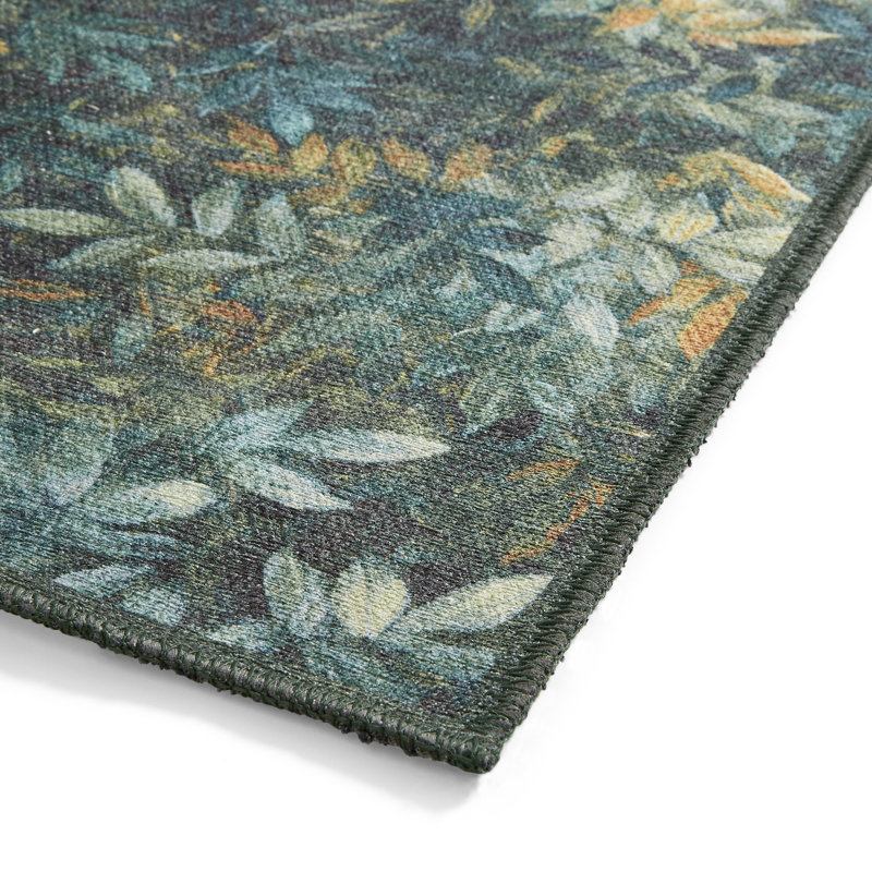 Clarke & Clarke Floral Digitally Printed 185cm X 290cm Area Rug, Blue, Rectangle 185 x 290 cm