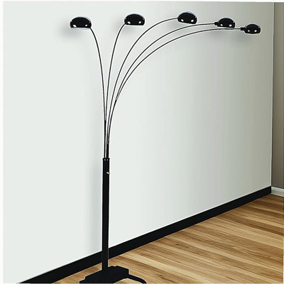 1 pièce de lampe de plancher de salon classique en forme de paon noire de 82 pouces au design moderne