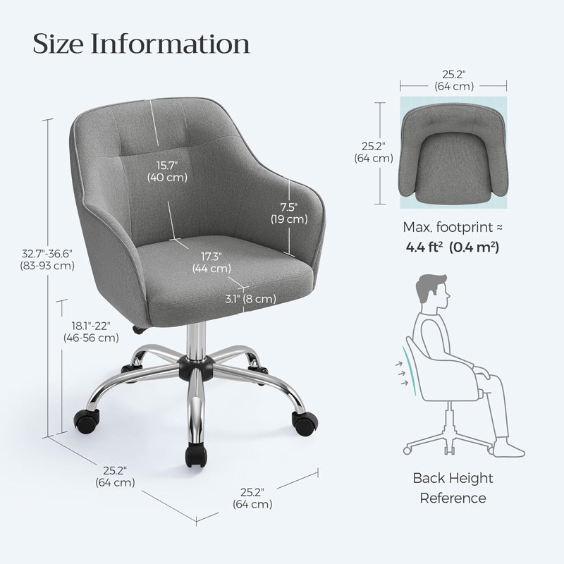 Selsor Office Chair, Grey