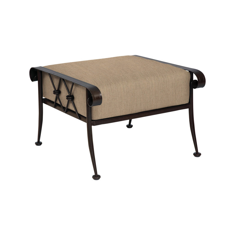 Repose-pieds d'extérieur avec coussin Derby, Toile spa Sunbrella®, Étain