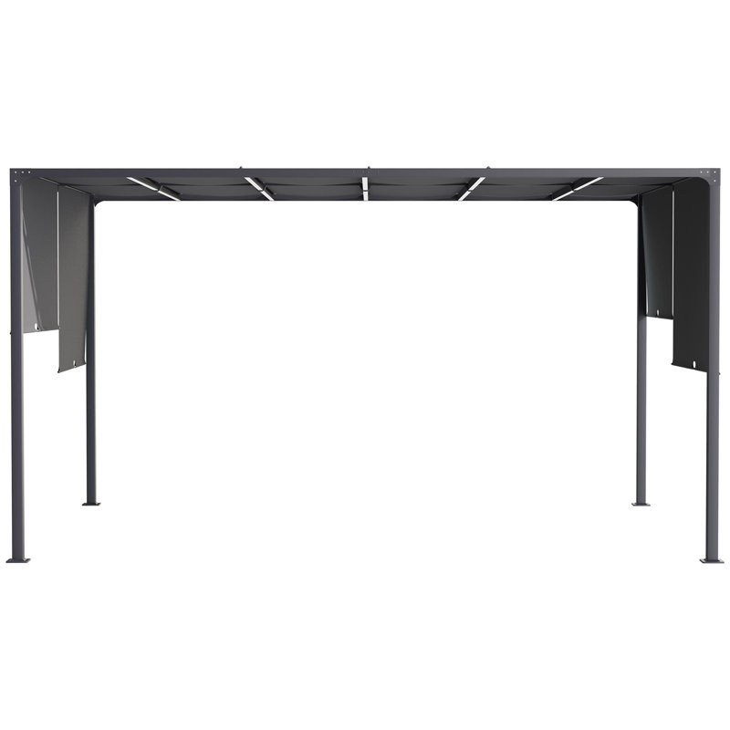 10 pi. L 13 pi. D Pergola en acier avec auvent
