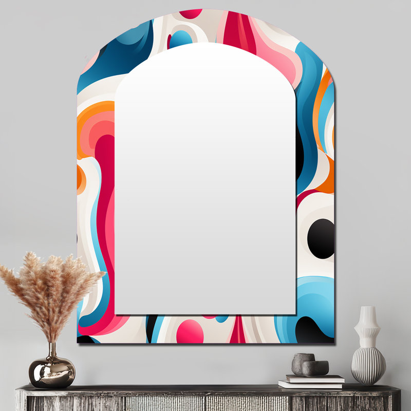 Motif tendance rose et bleu Popart, 43 po x 33 po